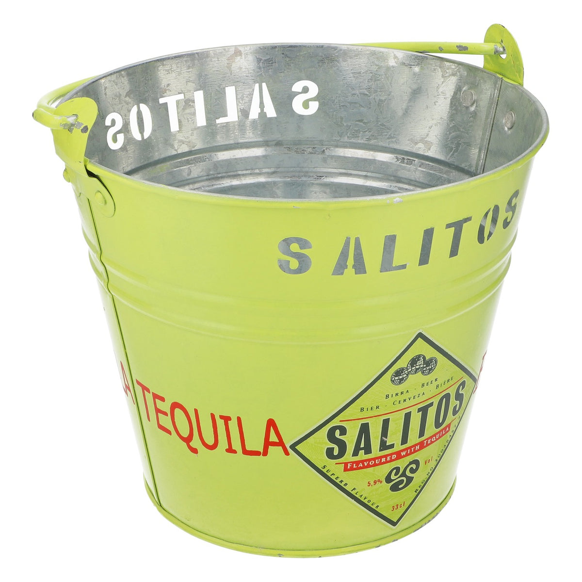 Salitos Bier Eiseimer Flaschenkühler Eimer Icecube Grün Gelb 5l "Maxi" – Ansicht 2