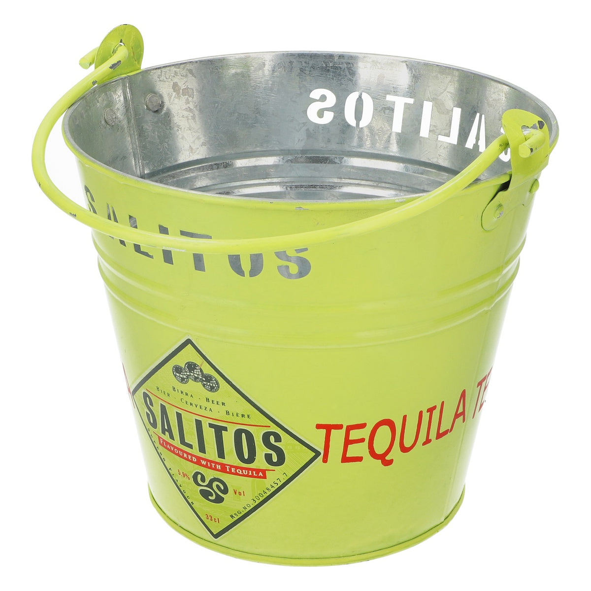 Salitos Bier Eiseimer Flaschenkühler Eimer Icecube Grün Gelb 5l "Maxi" – Ansicht 3