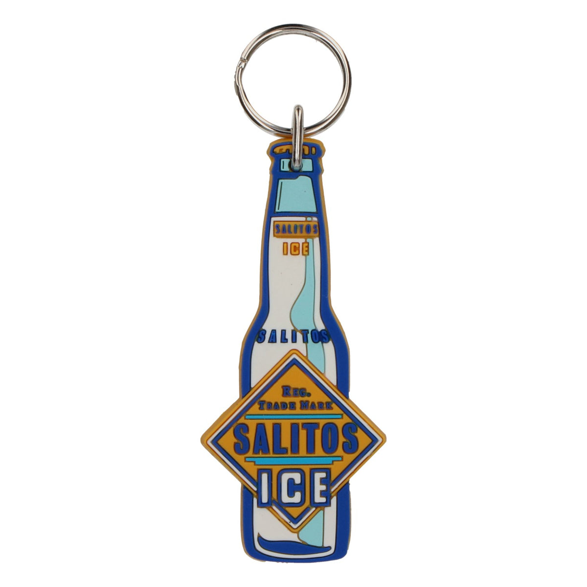 Salitos Bier Schlüsselanhänger ICE Flaschenform neu Gummi blau – Ansicht 2