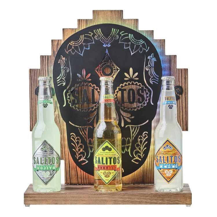 Salitos Flaschen Glorifier LED Skull Bottle Display Bar Party Club Bartool Deko – Ansicht 2