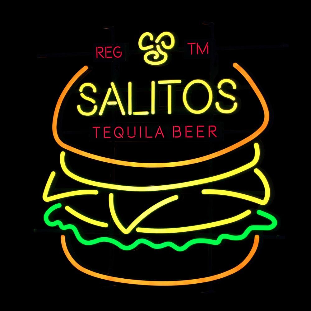 Salitos Leuchtreklame LED Neon Sign Schild Burger Indoor Dimmbar Display Deko – Ansicht 2