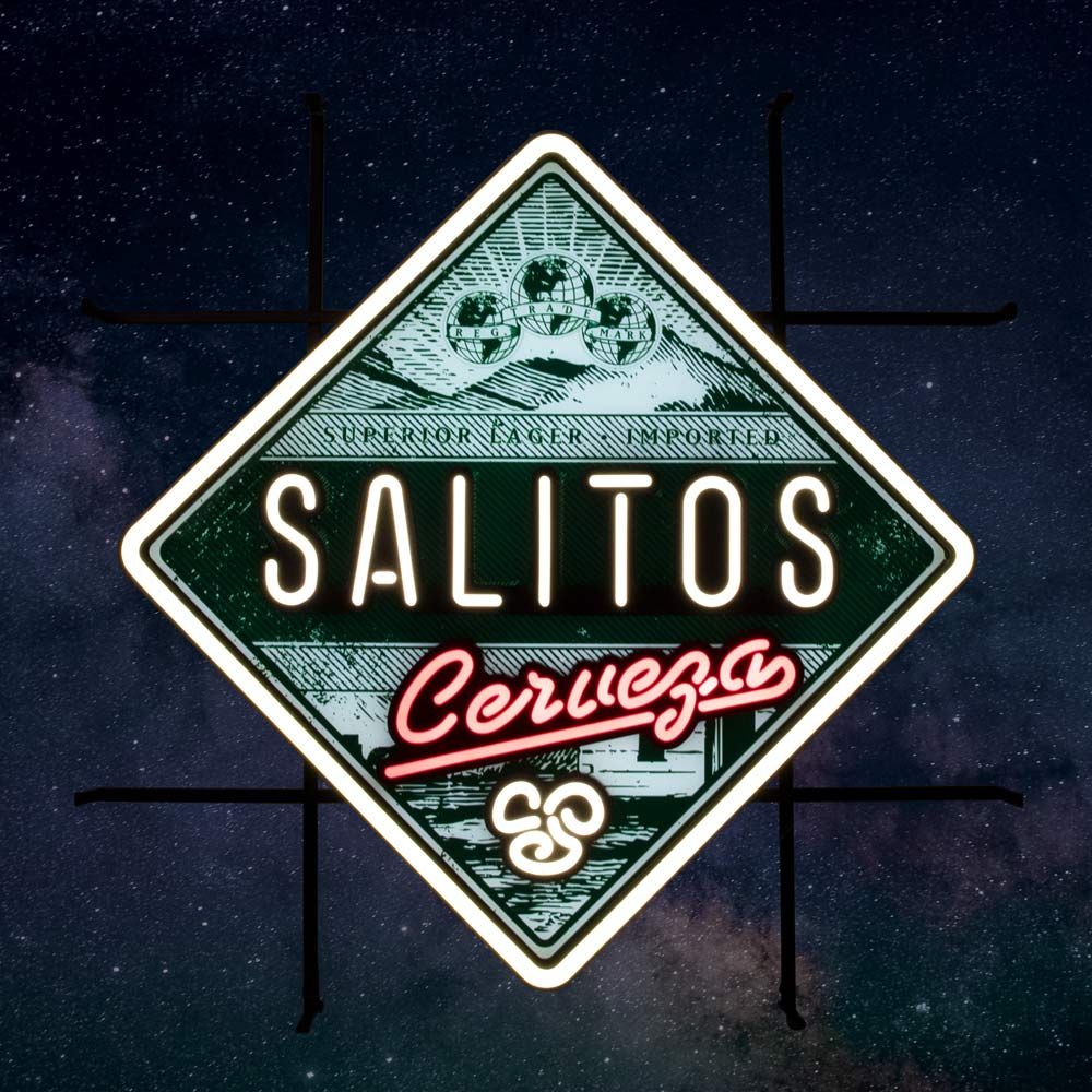 Salitos Leuchtreklame LED Neon Sign Schild Cerveza Indoor Dimmbar Dislpay Deko