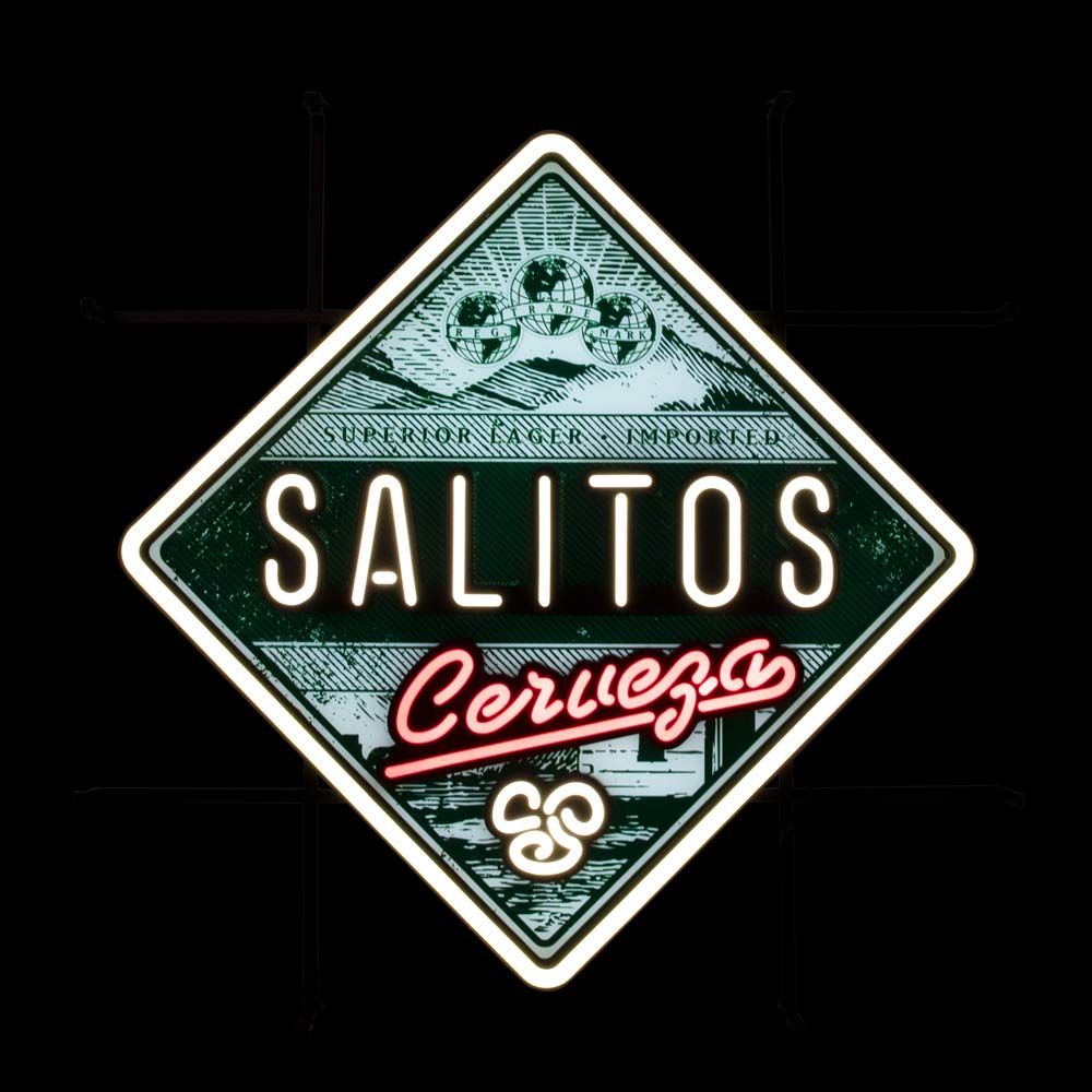 Salitos Leuchtreklame LED Neon Sign Schild Cerveza Indoor Dimmbar Dislpay Deko – Ansicht 2