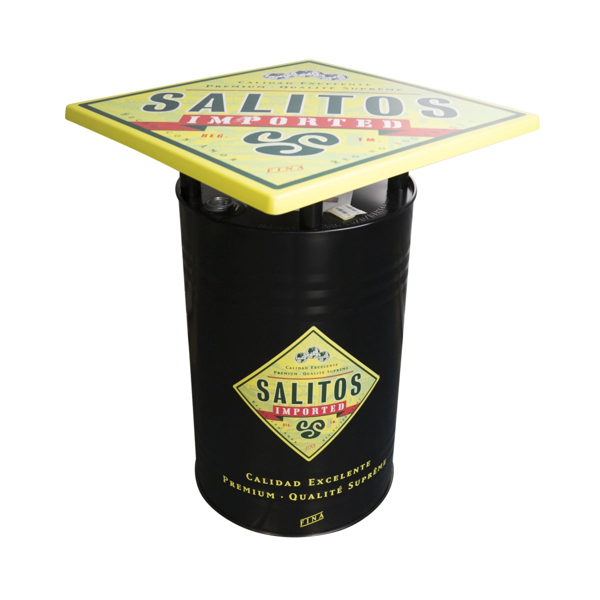 Salitos Stehtisch Blechtonne + Tischplatte Bistro Bar Aufsteller Ablage Gastro – Ansicht 3