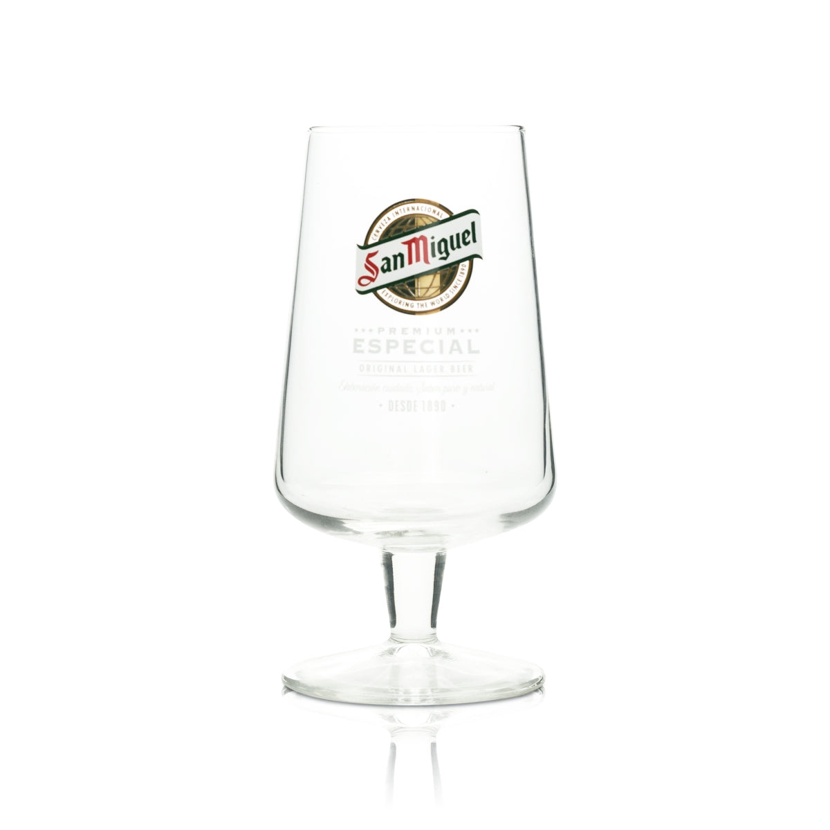 San Miguel Bier Glas 0,3l Pokal Especial 1890 Crisal Tulpe Gläser Copas Beer