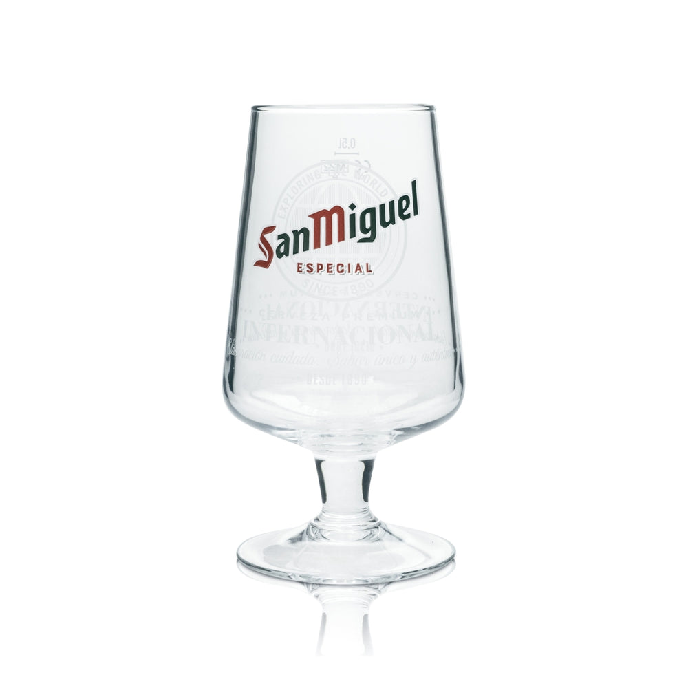 San Miguel Bier Glas 0,5l Pokal Especial International Copas Gläser Beer Tulpe