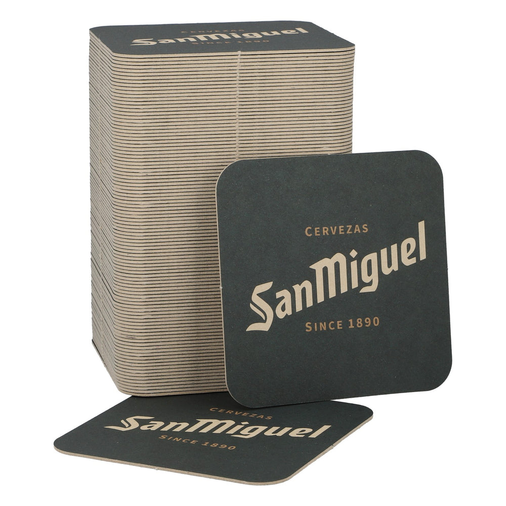 San Miguel Bier Untersetzer Bierdeckel Since 1890 dunkelgün nur Schriftzug neu