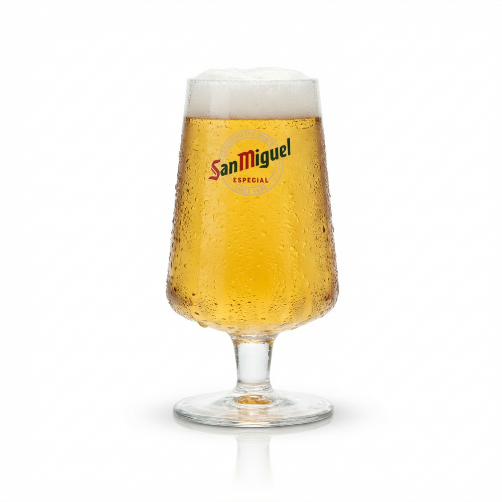 San Miguel Bierglas 0,3l Especial Neues Logo Pokalgläser Tulpe Cerveza Gastro
