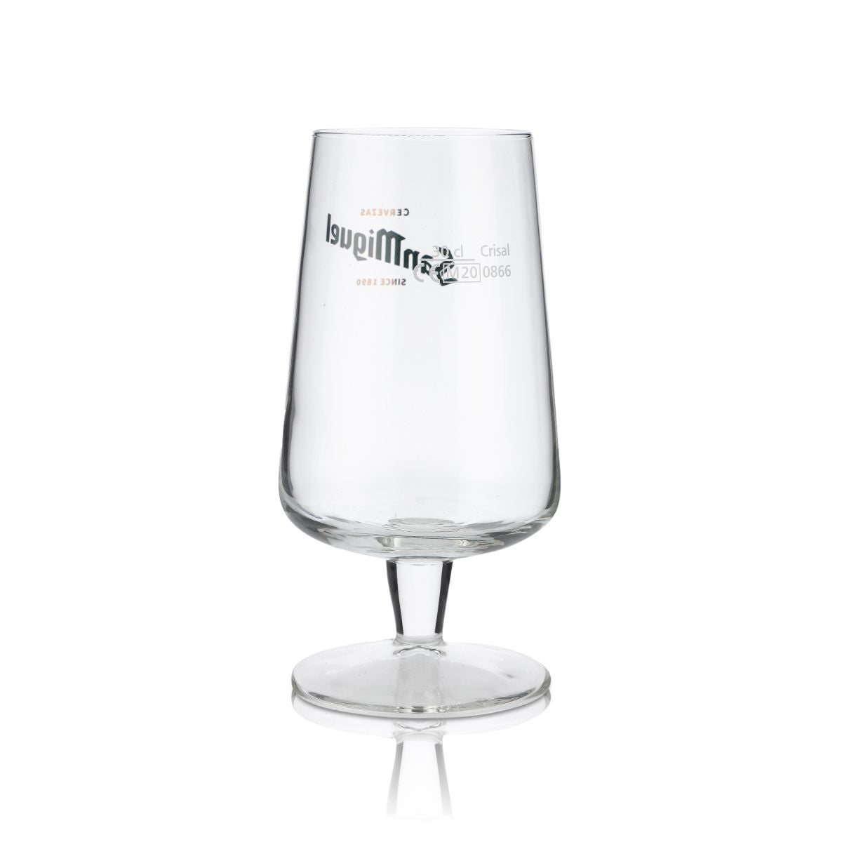 San Miguel Glas 0,3l Pokal Tulpe Cerveza Gläser Spanien Brauerei International – Ansicht 2
