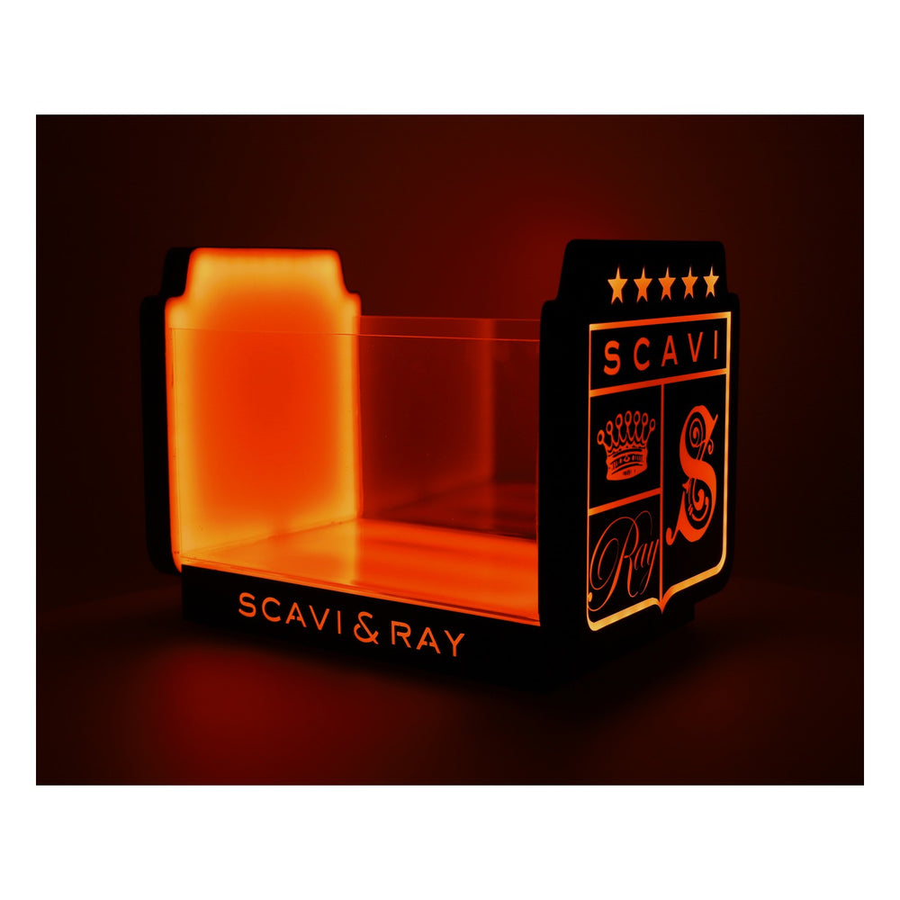 Scavi & Ray LED Sekt Kühler Flaschenkühler Akku inkl. Netzteil Ice Bucket Illuminata schwarz Transparent