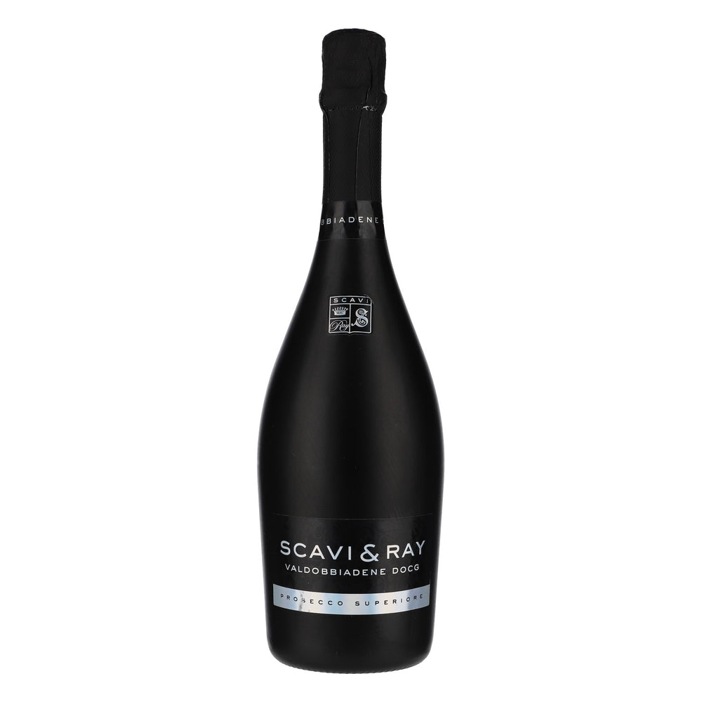 Scavi & Ray LEERE Prosecco Showflasche Dekoflasche Showbottle 0,75l Schwarz matt