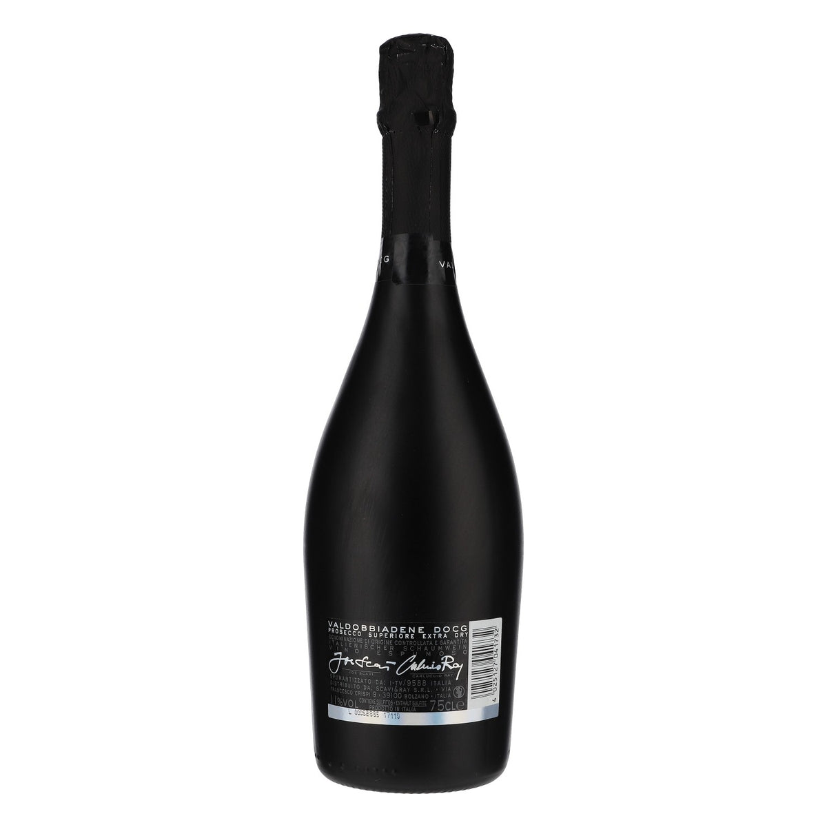 Scavi & Ray LEERE Prosecco Showflasche Dekoflasche Showbottle 0,75l Schwarz matt – Ansicht 4
