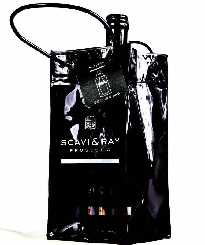 Scavi & Ray Prosecco Cool Bag Flaschenkühler in Lackoptik "Icebag" PVC schwarz – Ansicht 2