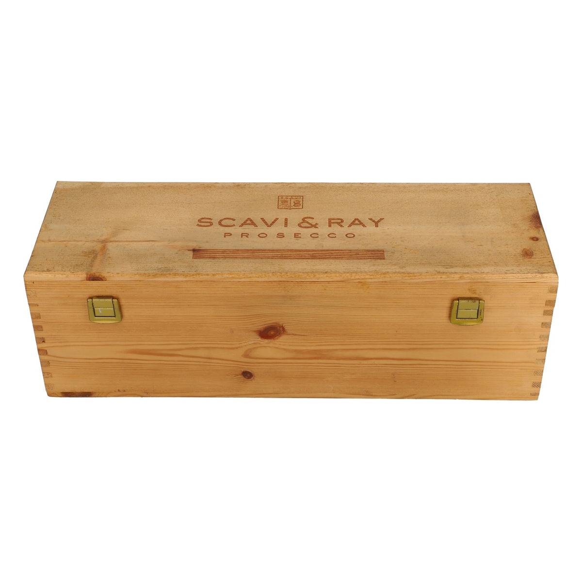 Scavi & Ray Prosecco Show Echtglas Flasche Dekoflasche Showbottle 1,5l Mit Holzbox – Ansicht 2