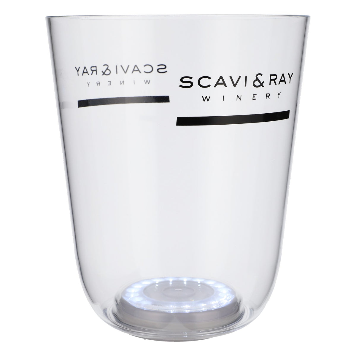 Scavi & Ray Sekt Kühler Flaschenkühler Eiswürfelbehälter Transparent LED inkl. Netzteil – Ansicht 3