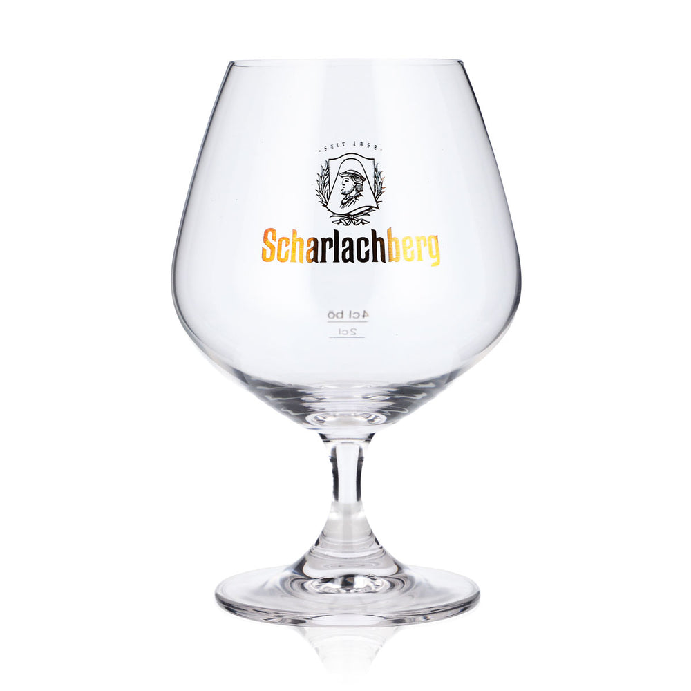 Scharlachberg Cognac Glas 4cl Schwenker Kupfer Logo