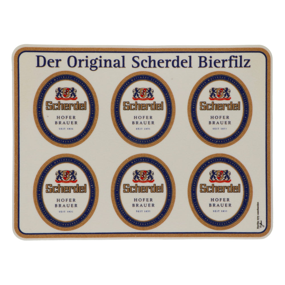 Scherdel Bier Untersetzer Bierdeckel Bierfilz zum Auschneiden