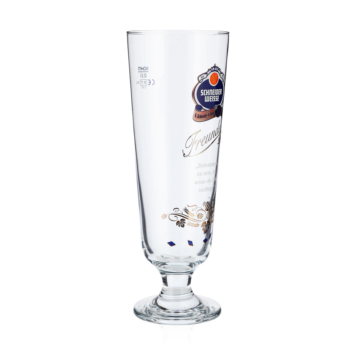 Schneider Weisse Bier Glas Edition 0,5l Pokal "Freunde 2017" Sahm Antik – Ansicht 2