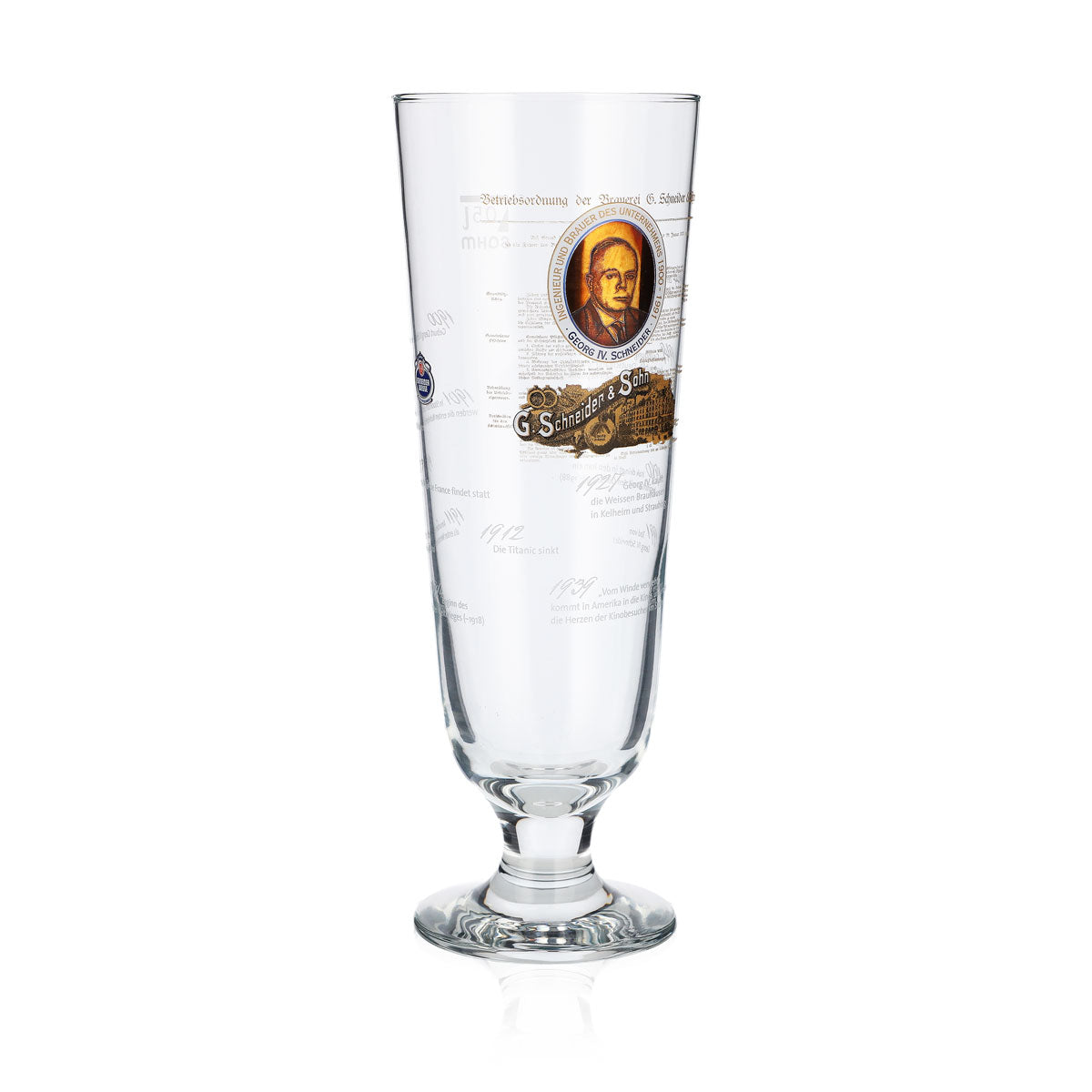 Schneider Weisse Bierglas Gläser 0,5l Pokal Sonderedition Georg IV Sahm – Ansicht 2