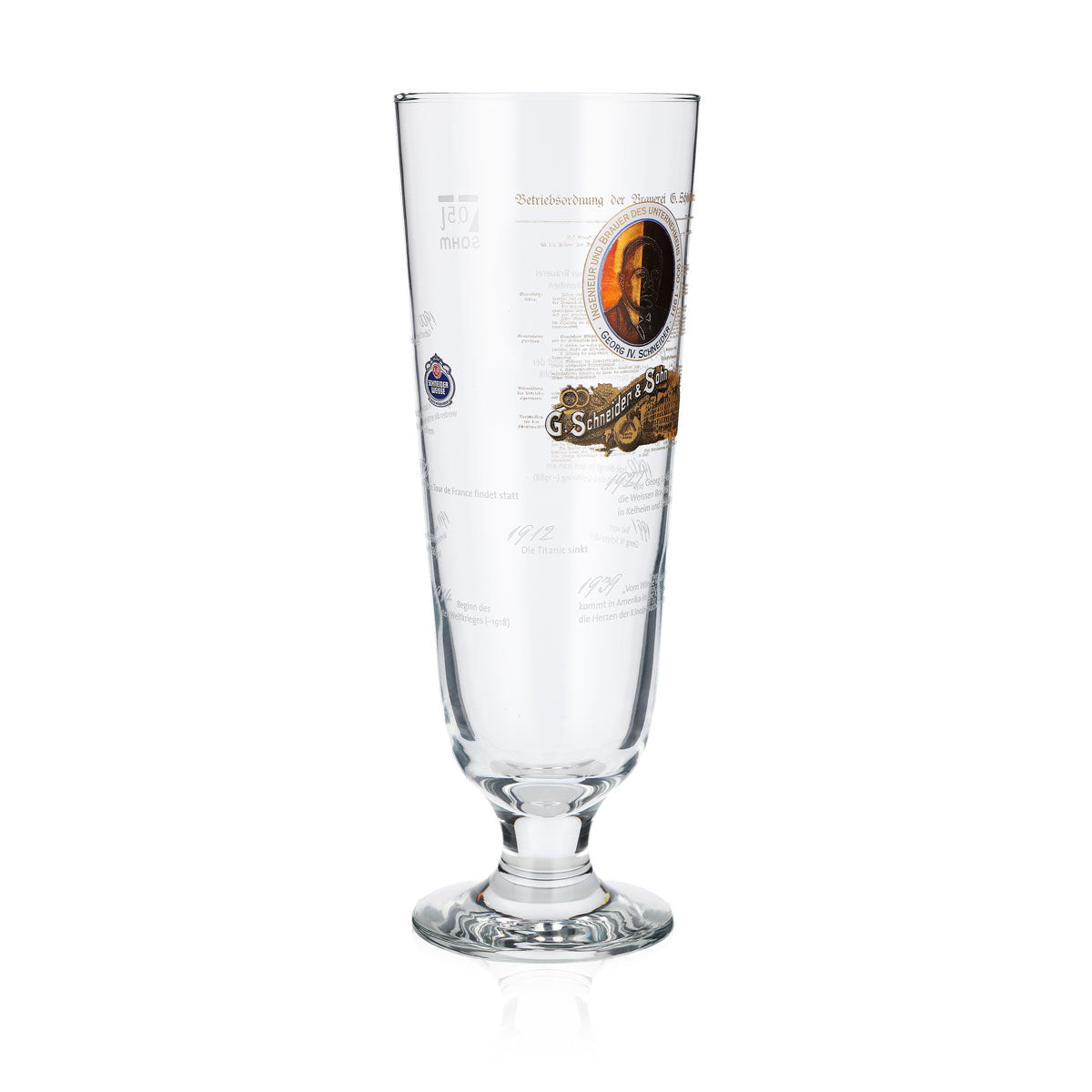 Schneider Weisse Bierglas Gläser 0,5l Pokal Sonderedition Georg IV Sahm – Ansicht 3