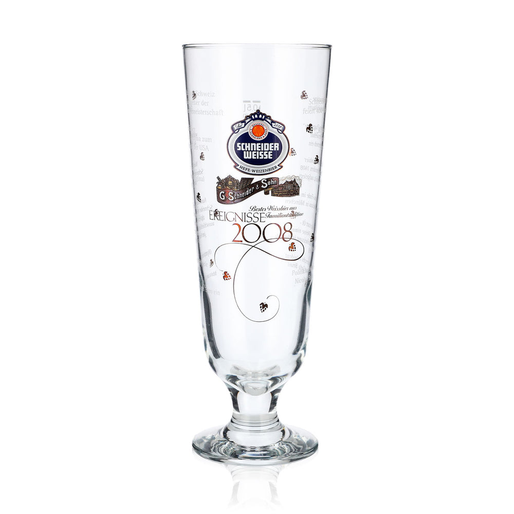 Schneider Weisse Bierglas Sammlerglas 0,5l Pokal Ereignisse 2008 Antikpokal