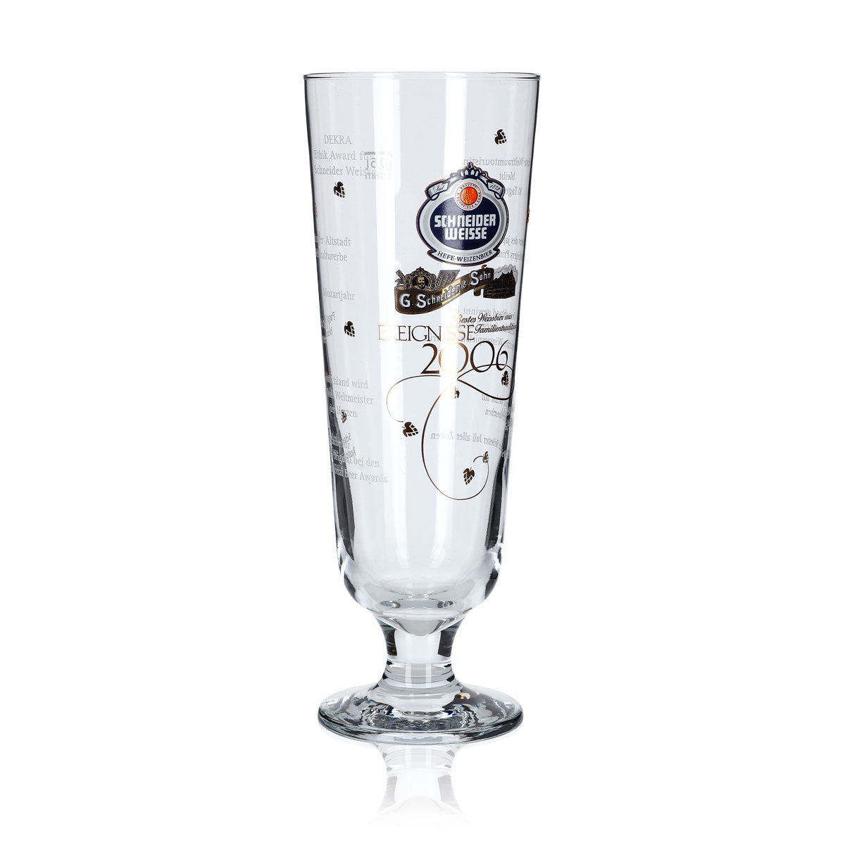 Schneider Weisse Glas 0,5l Antik Pokal Gläser Sonderedition Ereignisse 2006 – Ansicht 2