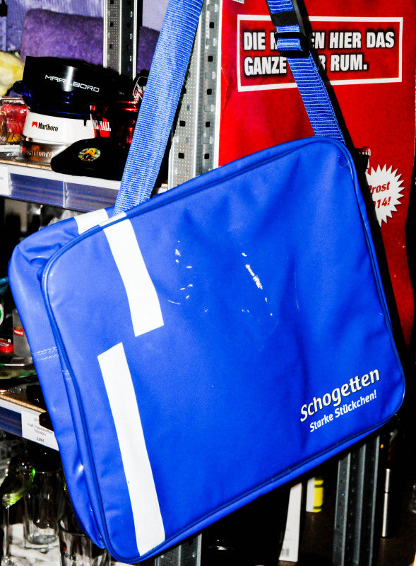 Schogetten Schokolade Lacktasche Umhängetasche Schultertasche Blau – Ansicht 2