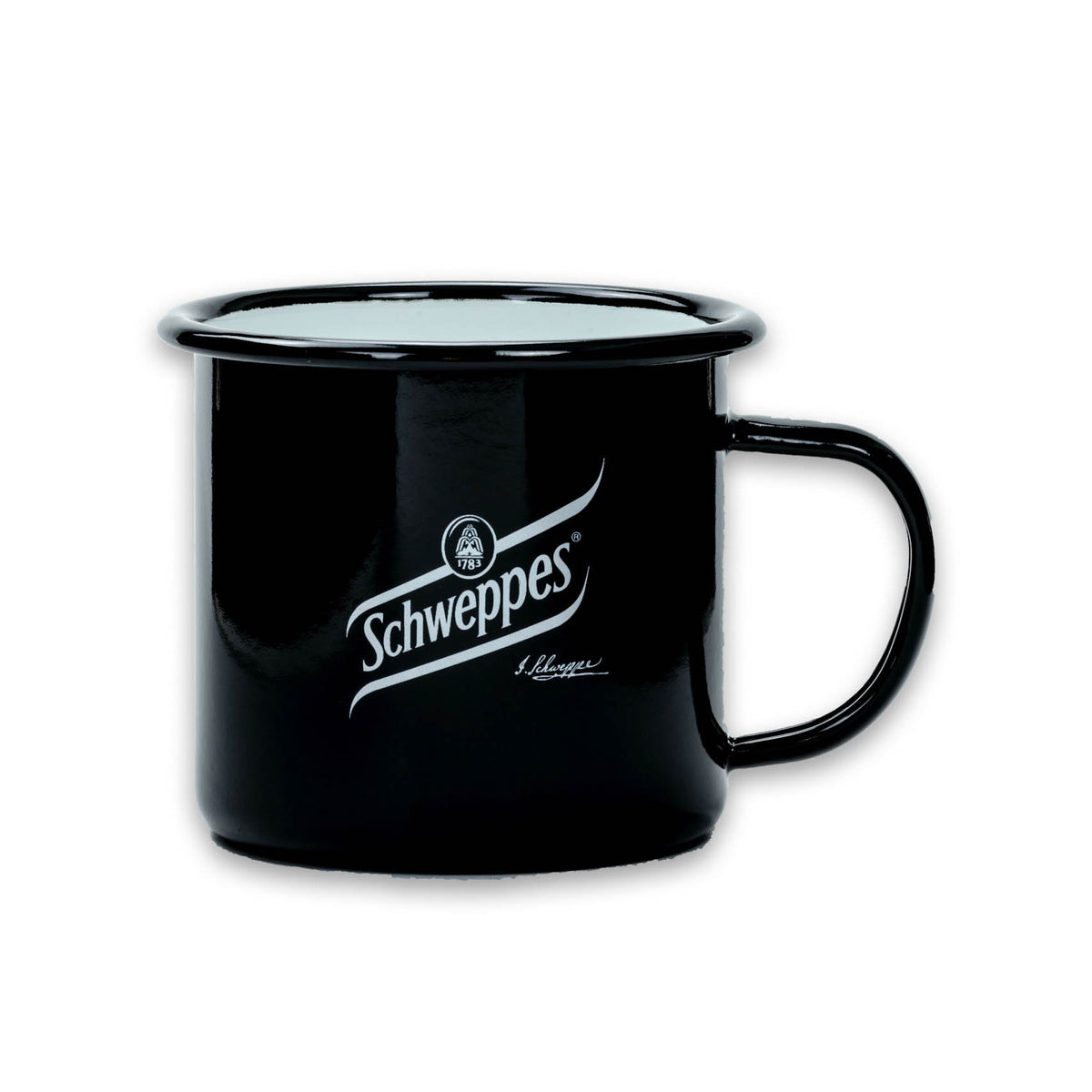 Schweppes Glas Moskow Mule Becher Metall Tasse schwarz Becher