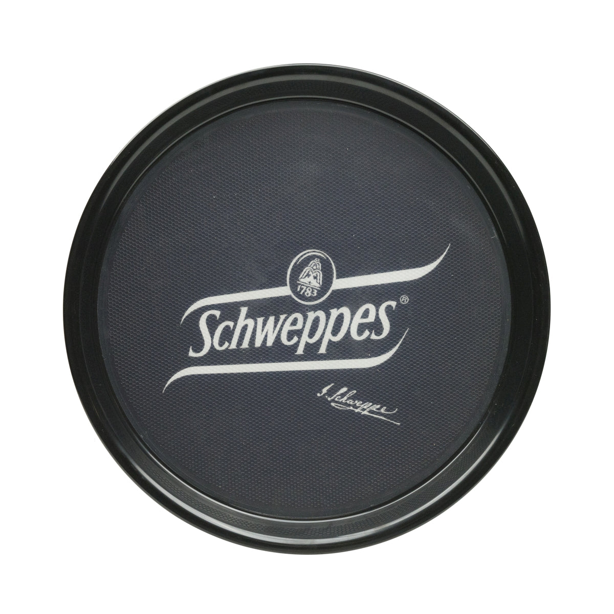 Schweppes Servier Tablett Anti-Rutsch Gastro Kellner Service Ober Bar Gläser Pub