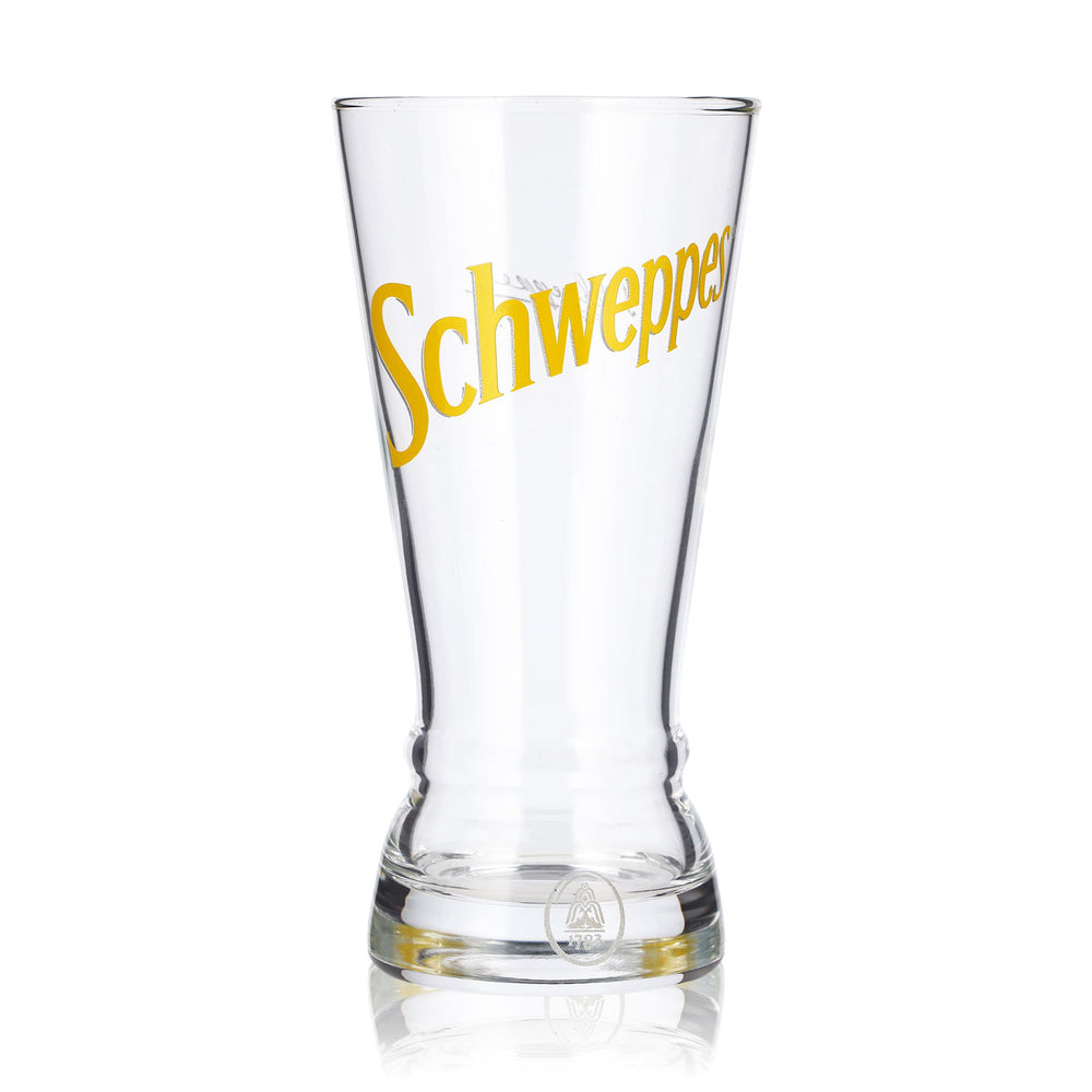 Schweppes Softdrink Glas 0,3l Becher altes gelbes Logo
