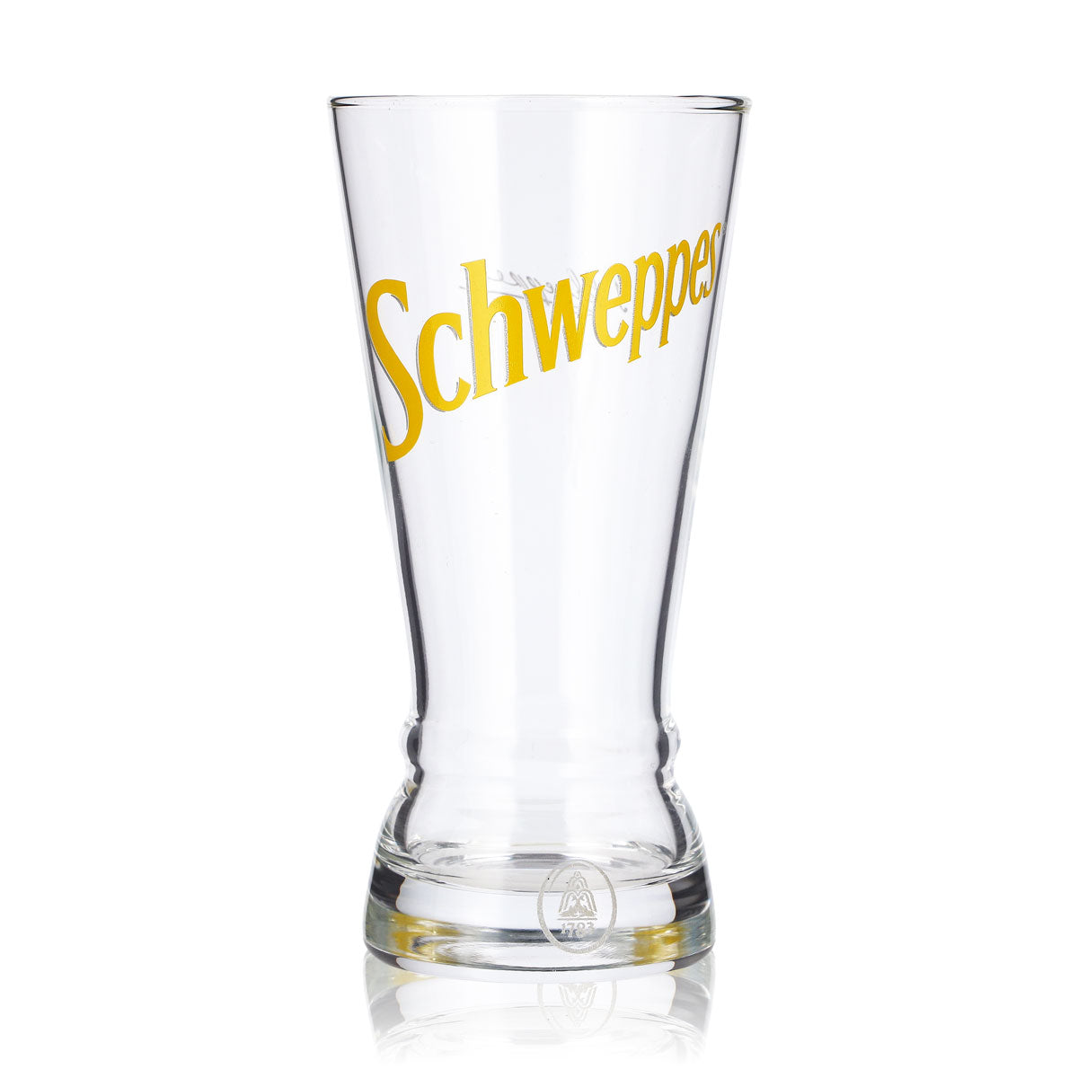 Schweppes Softdrink Glas 0,3l Becher altes gelbes Logo