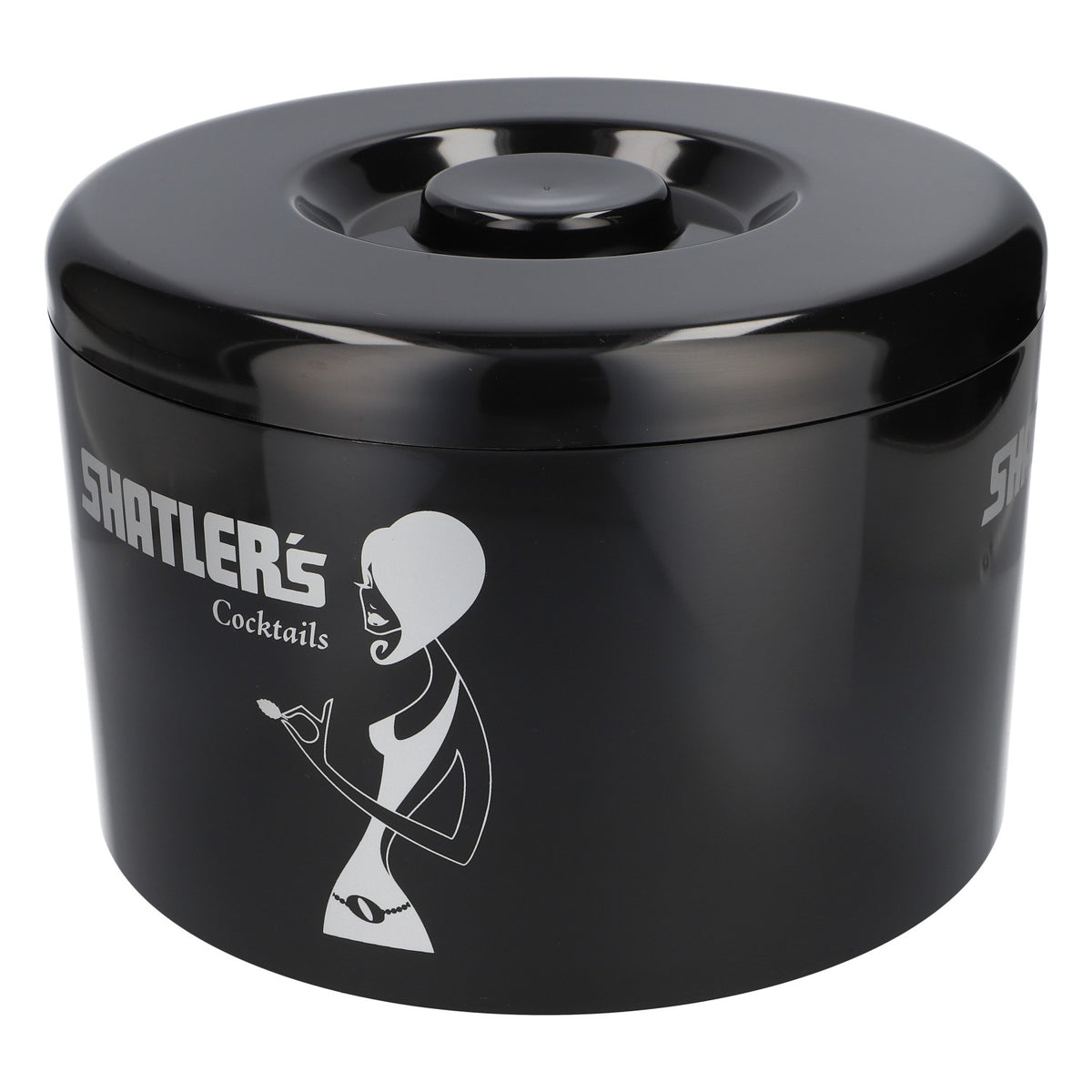 Shatlers Kühler Eiswürfelbehälter Icecube Schwarz Eisbox Rund 10l – Ansicht 3