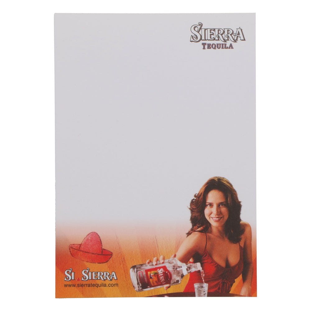 Sierra Tequila Schreibblock Si Sierra Frau auf dem Papier