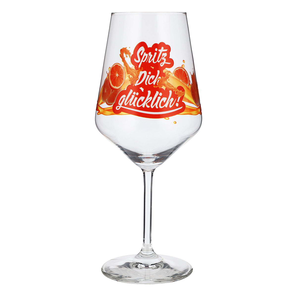Sipply Aperitifglas Summer Vibes mit Spruch Spritz Dich glücklich! Getränke Cocktails 0,5l mit Transparenz-Effekt – Ansicht 2