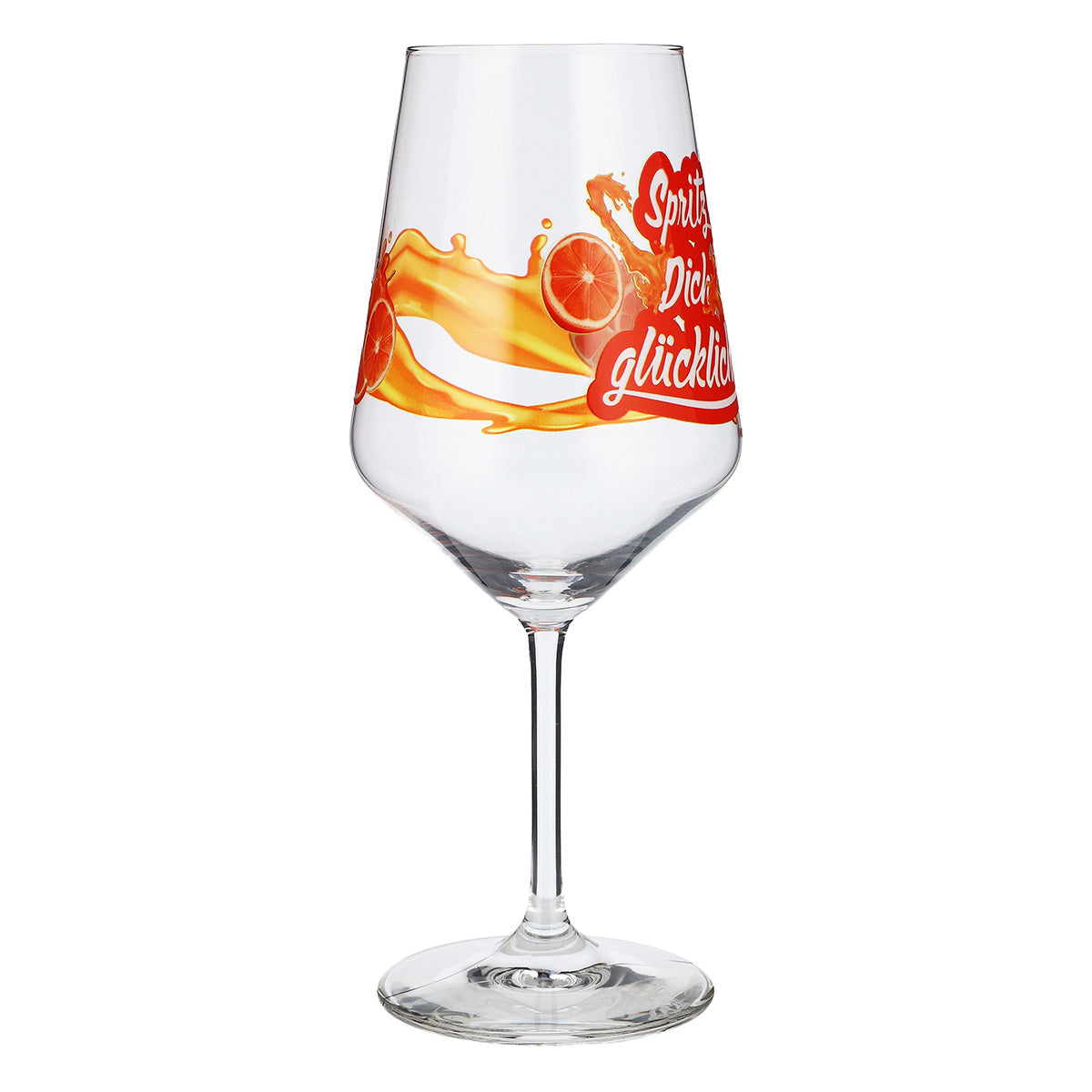 Sipply Aperitifglas Summer Vibes mit Spruch Spritz Dich glücklich! Getränke Cocktails 0,5l mit Transparenz-Effekt – Ansicht 5