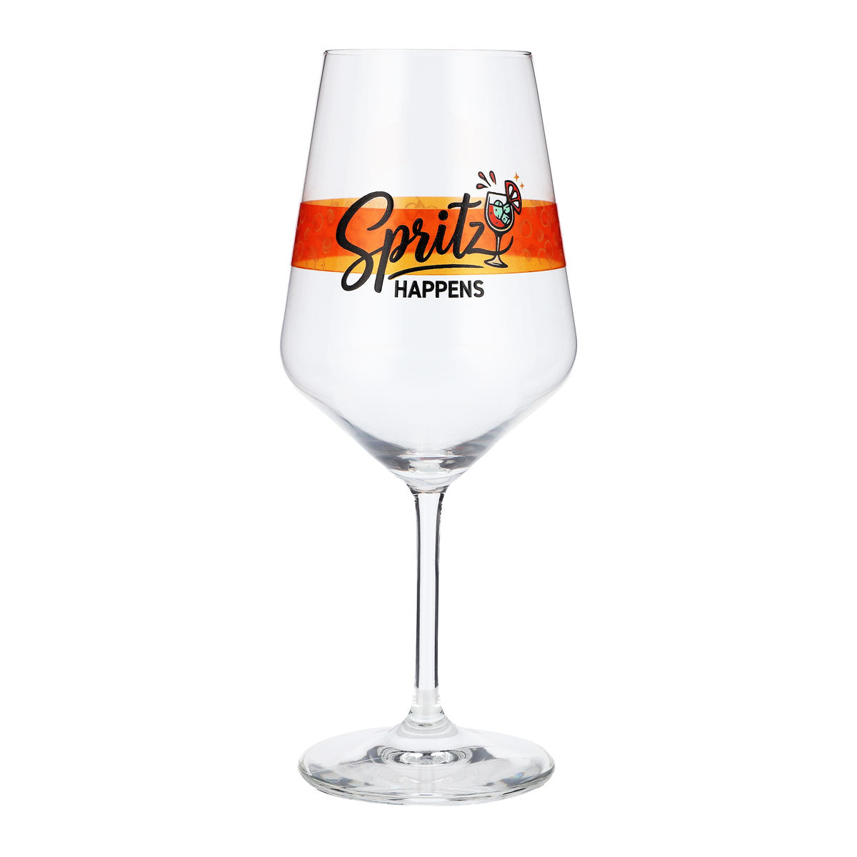 Sipply Aperitifglas Summer Vibes mit Spruch Spritz Happens 0,5l mit Transparenz-Effekt – Ansicht 5