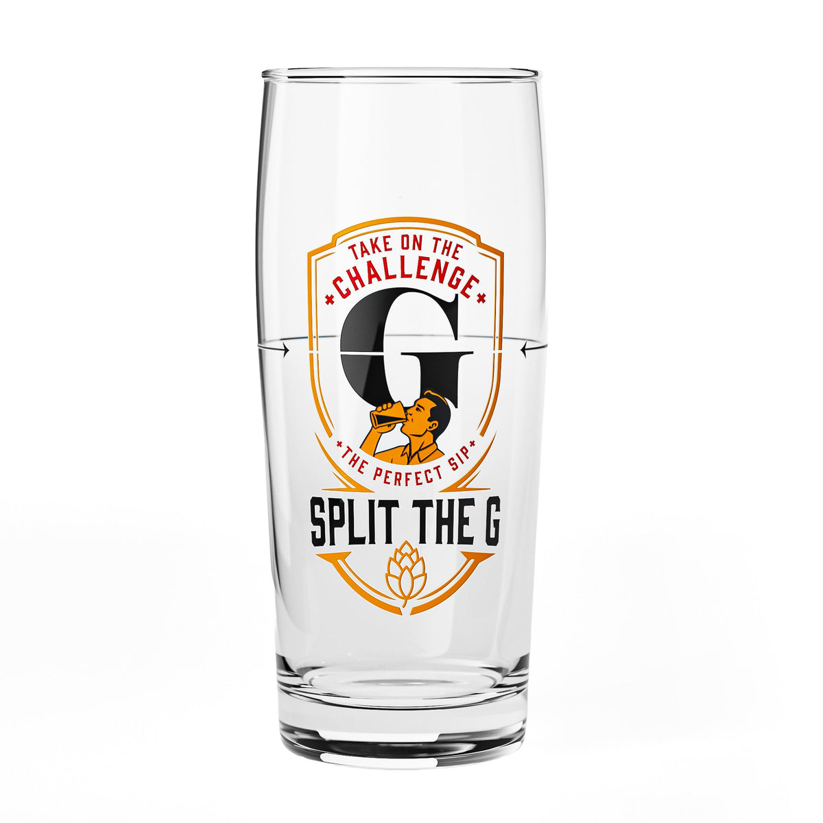 2x Sipply Bierglas SPLIT THE G Challenge 0,5l - Der Social-Media-Trend – Ansicht 2