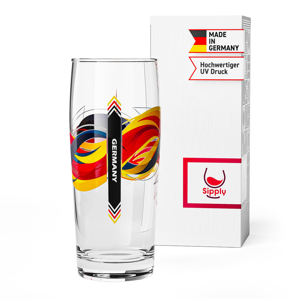 Sipply Bierglas Willibecher 0,5l mit deiner Landes-Flagge Deutschland