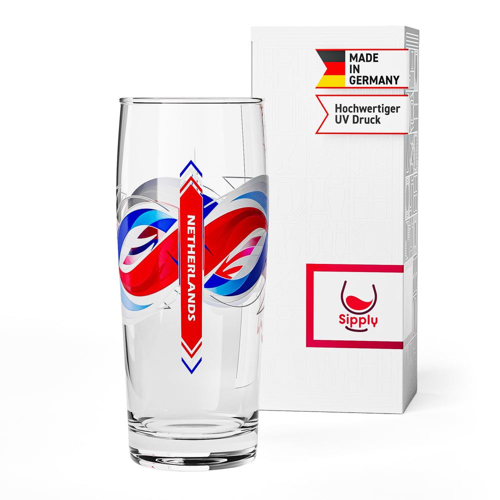 Sipply Bierglas Willibecher 0,5l mit deiner Landes-Flagge Niederlande