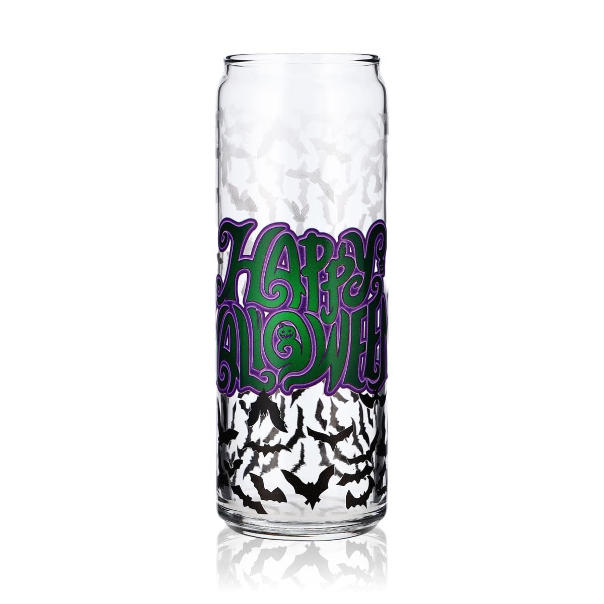 Sipply Trinkglas mit Halloween-Motiv Fledermäuse als UV-Druck Can Glass 370ml