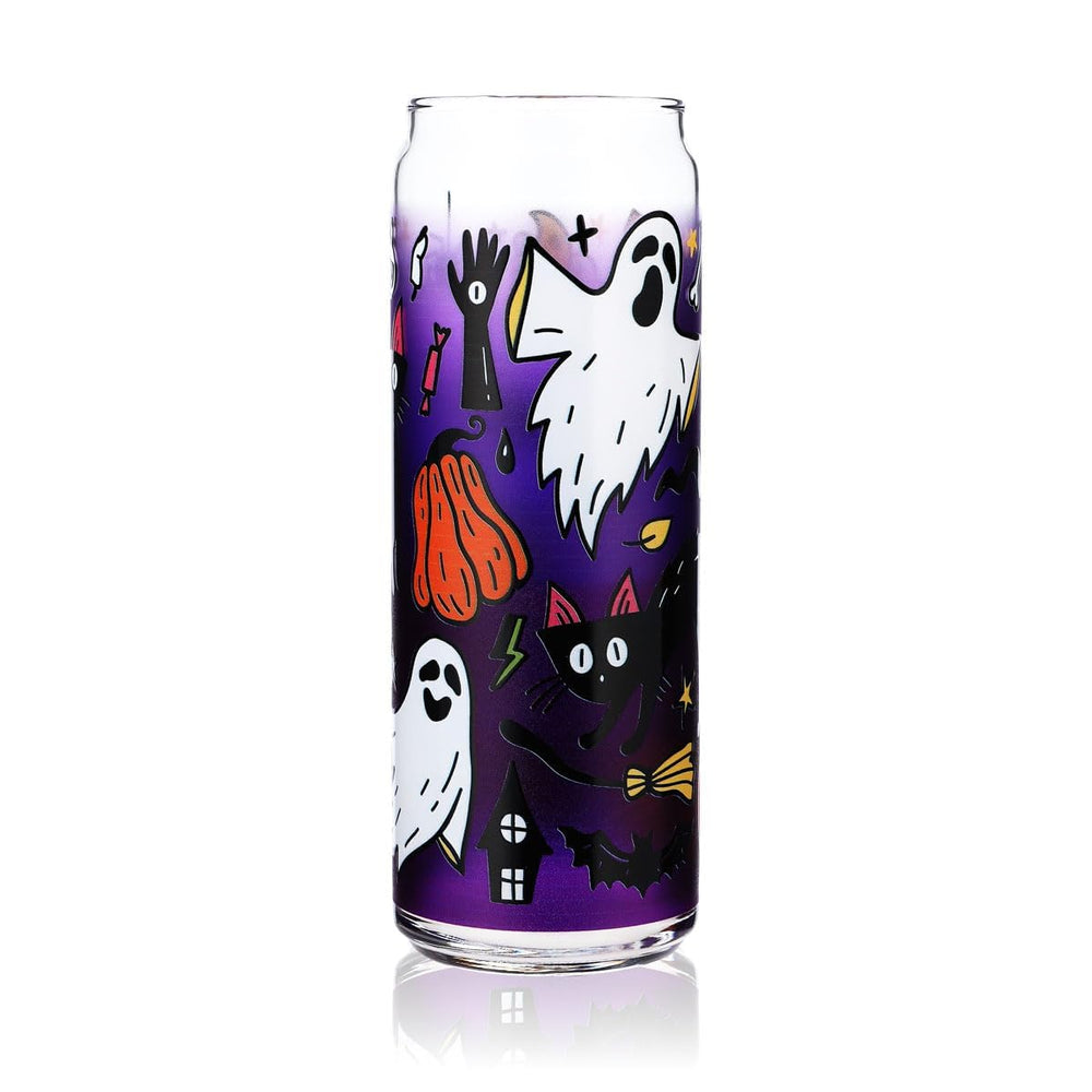 Sipply Trinkglas mit Halloween-Motiv Spooky als UV-Druck Can Glass 370ml
