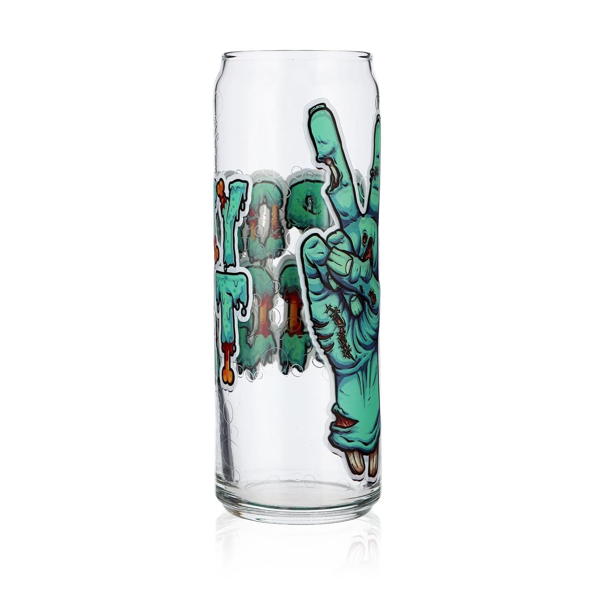 6x Sipply Trinkglas mit Halloween-Motiv Zombie Hands als UV-Druck Can Glass 370ml – Ansicht 5