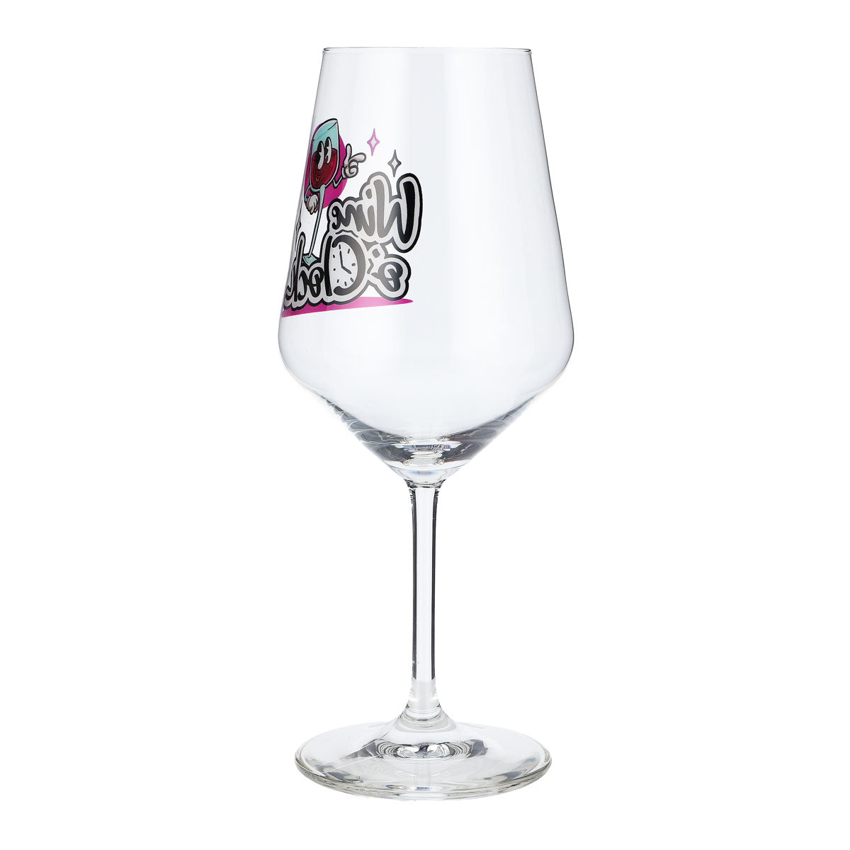 Sipply Weinglas mit lustigem Spruch Wine o´Clock 0,5l – Ansicht 6