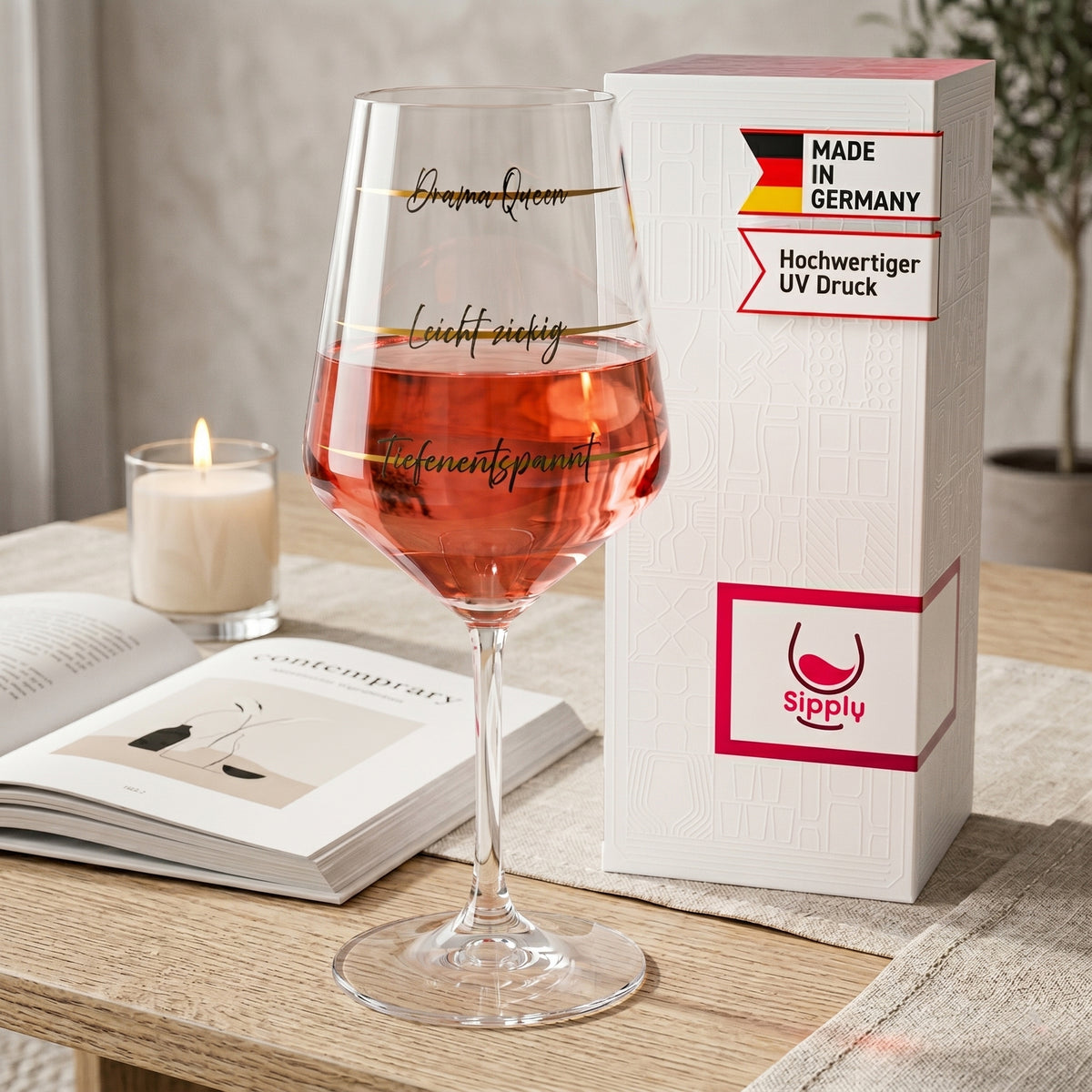 Sipply Weinglas mit Spruch Drama Queen 0,5l – Ansicht 3