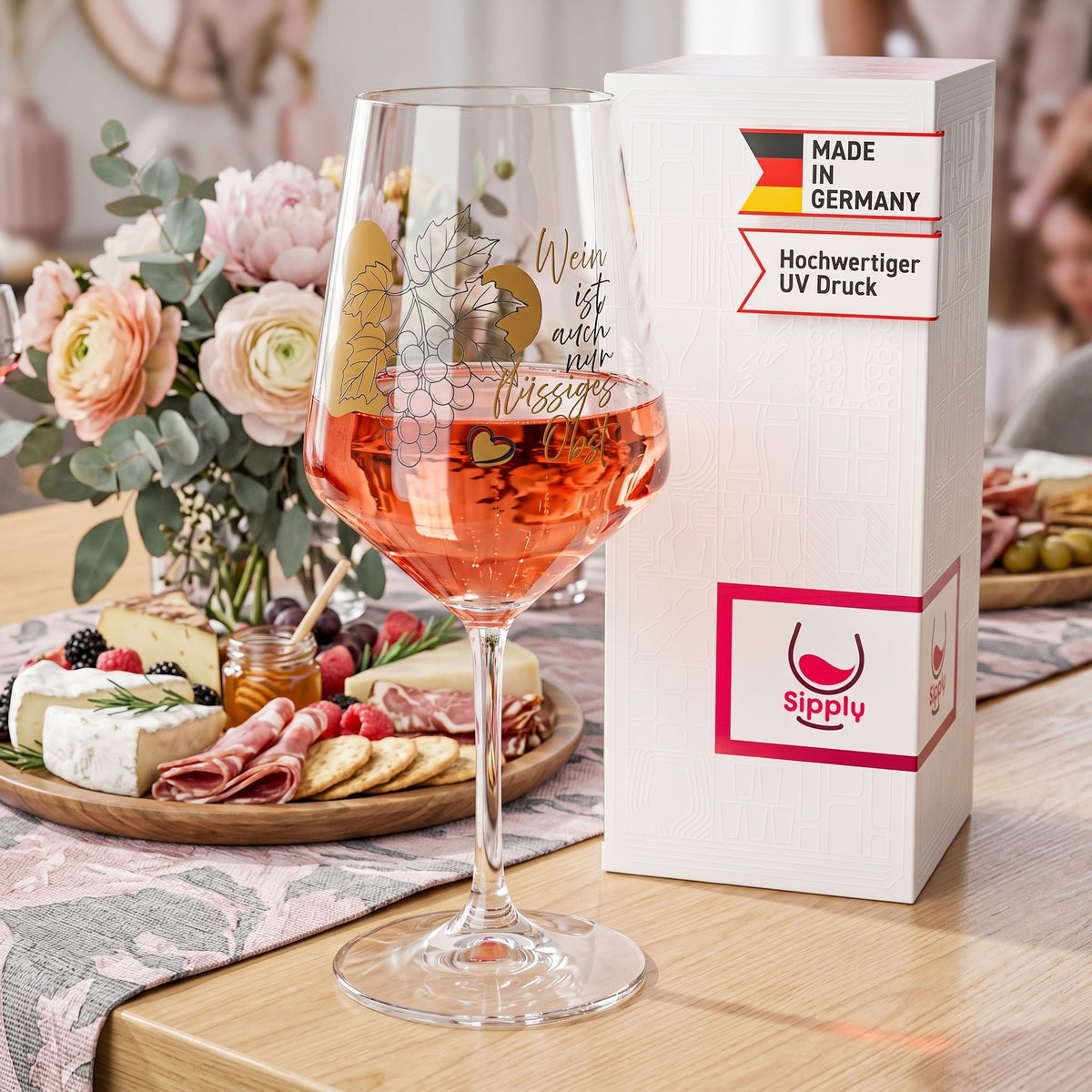 Sipply Weinglas mit Spruch Flüssiges Obst 0,5l – Ansicht 3
