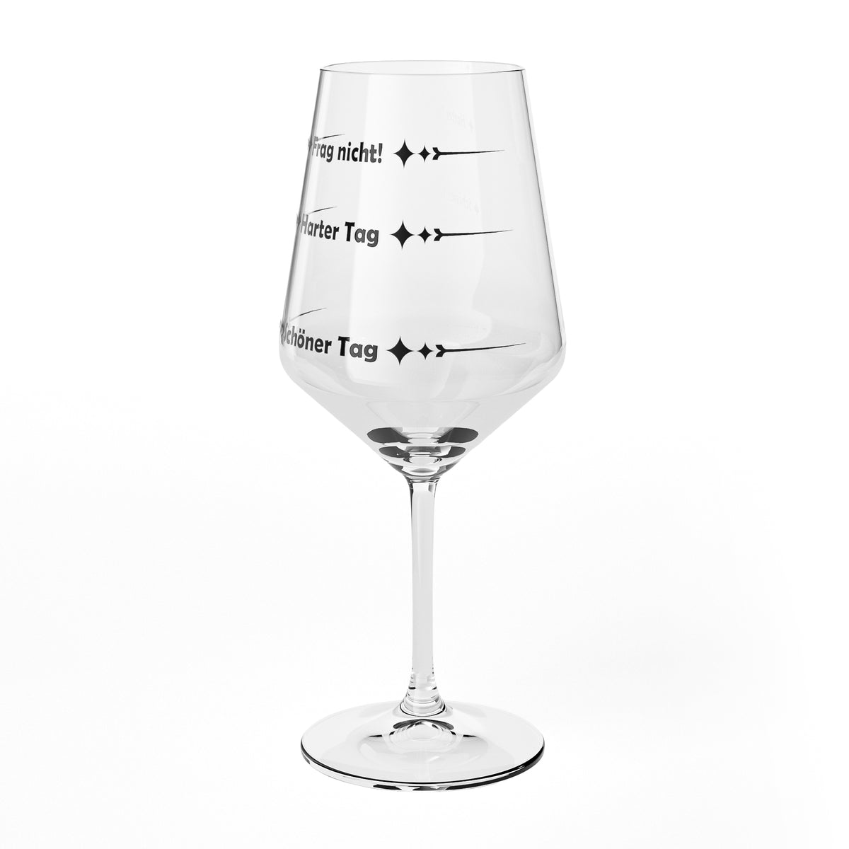 Sipply Weinglas mit Spruch Frag nicht Harter Tag Schöner Tag V1 0,5l – Ansicht 7
