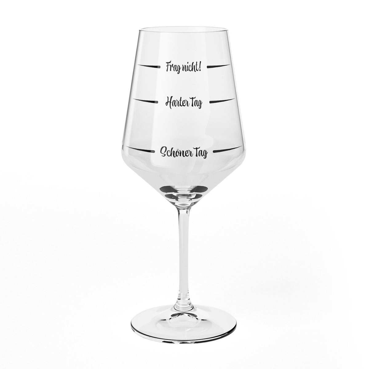 Sipply Weinglas mit Spruch Frag nicht Harter Tag Schöner Tag V2 0,5l – Ansicht 2