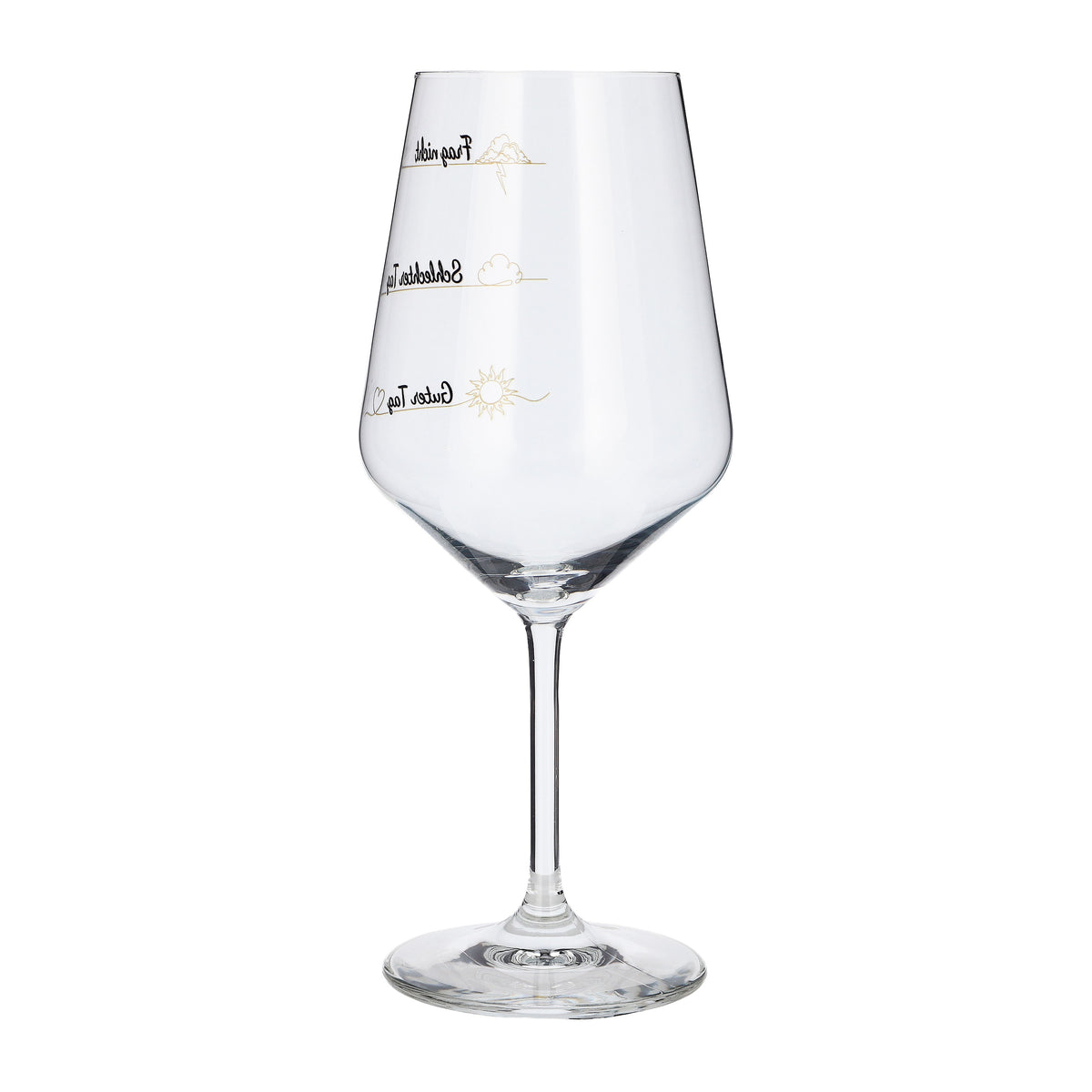 Sipply Weinglas mit Spruch Frag nicht Schlechter Tag Guter Tag 0,5l – Ansicht 7