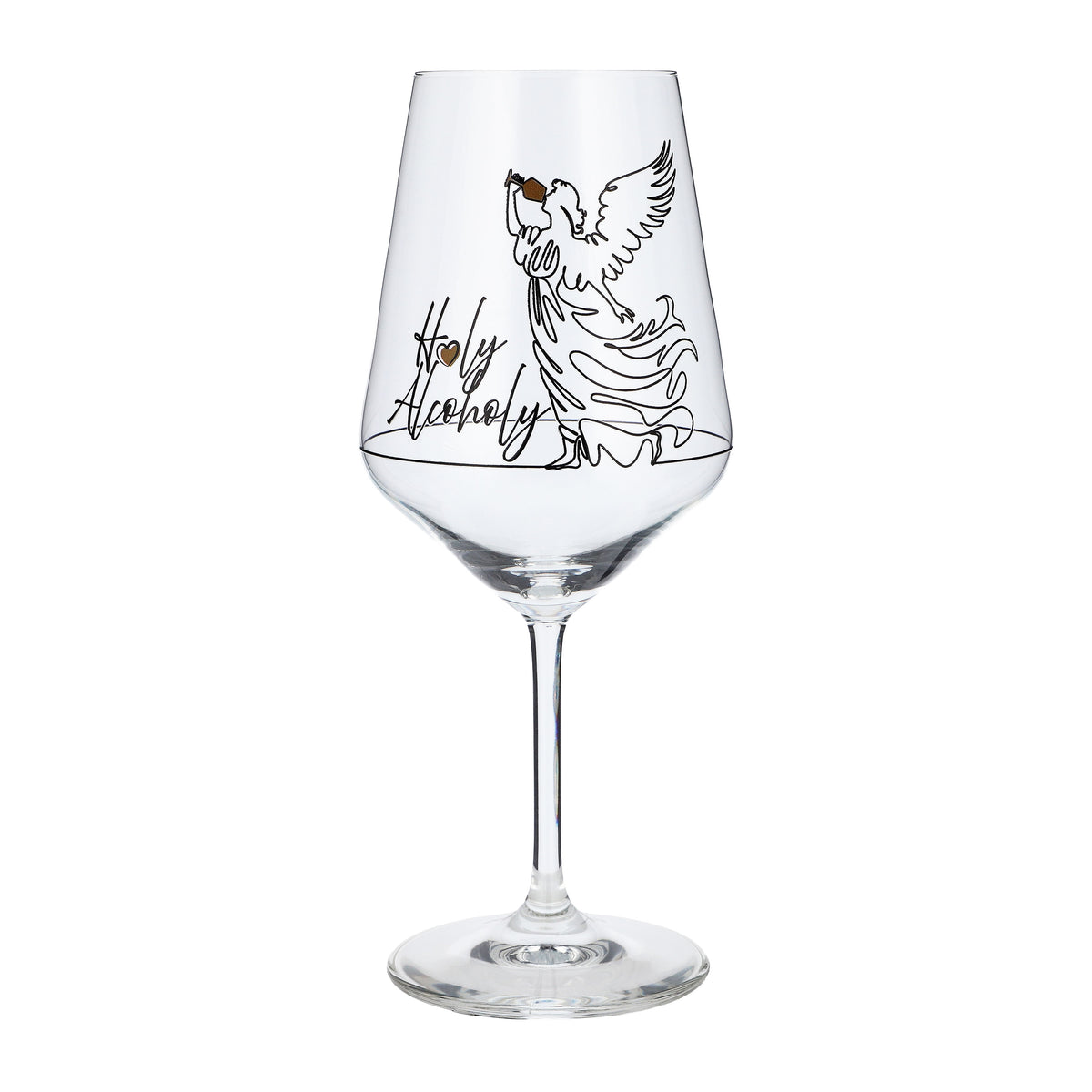 Sipply Weinglas mit Spruch Holy Alcoholy 0,5l – Ansicht 2