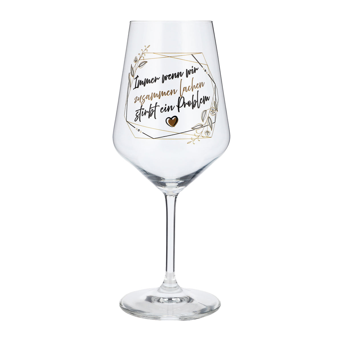 Sipply Weinglas mit Spruch Wenn wir zusammen Lachen 0,5l – Ansicht 2